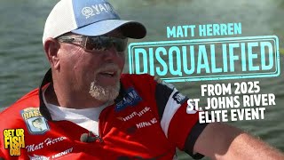 Matt Herren DISQUALIFIED on Bassmaster Elite St Johns River [upl. by Warren831]