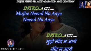 Mujhe Neend Na Aaye Karaoke With Scrolling Lyrics Eng amp हिंदी [upl. by Aihsenal]