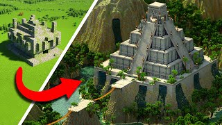 Upgrading Minecrafts Jungle Temple To This EPIC Ancient Aztec Pyramid [upl. by Imorej]