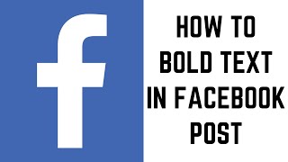 How to Bold Text in Facebook Post [upl. by Akoyin]