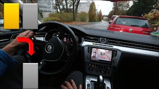 VW Parkassistent Automatisch einparken parallel 🚌🚗🚌 Passat Parkpilot [upl. by Ahsurej]