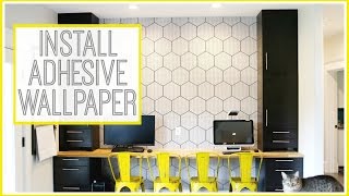 Installing Adhesive Backed Vinyl Wallpaper [upl. by Salazar312]