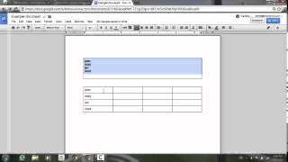 Table cell merging in Google Docs [upl. by Airamana]