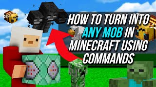 ✔️ How To Turn Into Any Mob In Minecraft Using Commands  Command Block Tutorial  Bedrock Edition [upl. by Lussier209]