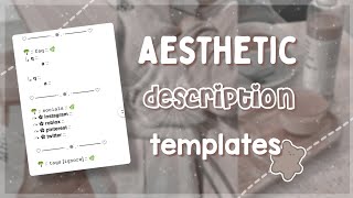 aesthetic youtube description templates FREE  ꒰🦋↷ 𝚋𝚕𝚡𝚜𝚜𝚒 [upl. by Patrich]