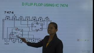 D flip flop using IC 7474 [upl. by Hagi]