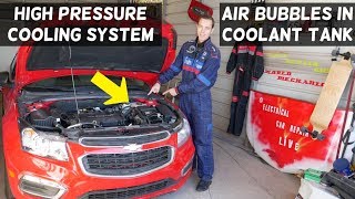 HIGH PRESSURE IN COOLING SYSTEM BUBBLE IN OVERFLOW TANK CHEVY CHEVROLET GMC BUICK CADILLAC [upl. by Asiluj]