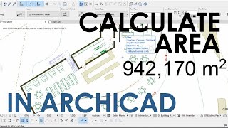 ARCHICAD Calculating Area  Quick Tutorial [upl. by Retsek]