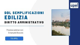 DDL Semplificazioni Edilizia Diritto amministrativo  Emanuele Boscolo [upl. by Jeremias]