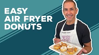 Love amp Best Dishes Easy Air Fryer Donuts  Air Fryer Week  Canned Biscuit Doughnuts in Air Fryer [upl. by Mehalick]