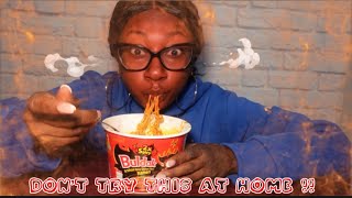 EXTREMELY SPICY NOODLE CHALLENGE  2x SPICY BULD￼AK [upl. by Edmead104]