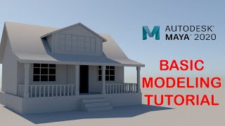 Autodesk Maya House Modeling Tutorial [upl. by Airbmac916]