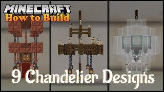 Minecraft 9 Interesting Chandelier Designs Tutorial Part 1 [upl. by Erimahs]