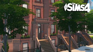 NEW YORK BROWNSTONE HOUSE  The Sims 4 speed build [upl. by Kendrah]