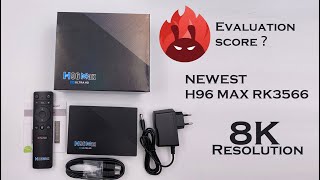 H96 MAX RK3566 android 11 os 8k Resolution tv box with ANTUTU SCORE ROCKCHIP RK3566 CHIP TEST [upl. by Karil585]