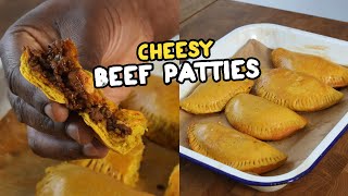 Jamaican Beef Patties  Cheesy Beef  SUPER EASY RECIPE [upl. by Arhas]