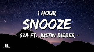 1 HOUR SZA ft Justin Bieber  Snooze Acoustic LetraLyrics Loop 1 Hour [upl. by Adiari]