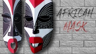 Easy Steps to Make African Mask Part 1 [upl. by Einnok]