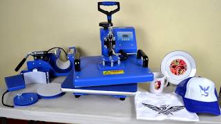 Sapphire 6in1 Heat Press Machine Tutorial  How to use Sapphire 6in1 Heat Press Machine [upl. by Ennirroc]