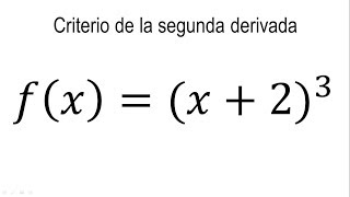 Criterio de la segunda derivada  Concavidad y puntos de inflexión  Ejemplo 4 [upl. by Aiekan726]