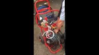 Superjet Plumbers Mate Electric Water Jetting Trolley Machine  LIVE [upl. by Rabjohn488]