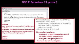 ÖSD A1 Schreiben 2  yazma [upl. by Ahsiuqal]