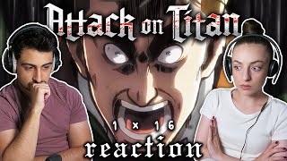 Attack on Titan Episode 16 REACTION  1x16 [upl. by Amelia]