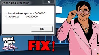 GTA Vice City Unhandled exception Fix [upl. by Juliette]