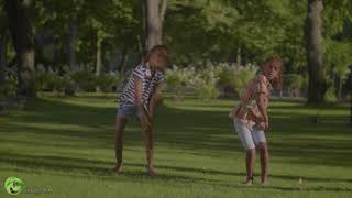 Lovely african american kids dancing hip hop in park [upl. by Schick]