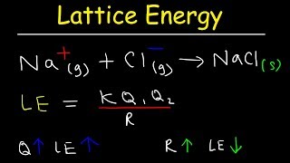 Lattice Energy of Ionic Compounds Basic Introduction Charge vs Ionic Radius [upl. by Pearson]