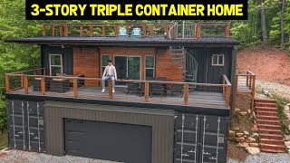 3STORY ULTRAMODERN TRIPLE CONTAINER HOME 1x40 amp 2x20 Containers [upl. by Ashely840]