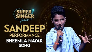 Bheemla Nayak Title Song Performance By Sandeep  SuperSingerJunior  StarMaa [upl. by Ramsa]