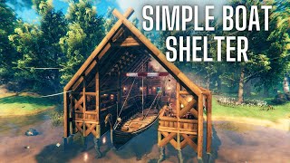 Valheim How To Build A Simple Boat Shelter  Interior [upl. by King]