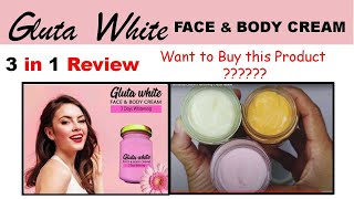 Gluta White  Face and Body Cream  Whitening Cream review [upl. by Graham322]