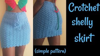 How to crochet a simple shelly skirt [upl. by Traci]