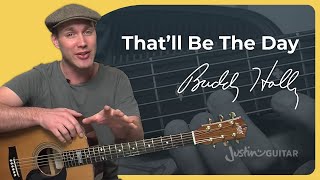 Thatll Be The Day by Buddy Holly  Easy Guitar Lesson [upl. by Aiksa460]