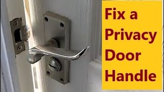 Repair a Bathroom Toilet Door Lock Thumb turn Hand made cam washer to save planet [upl. by Asyla905]