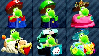 Yoshis Crafted World  All Costumes [upl. by Abehshtab538]