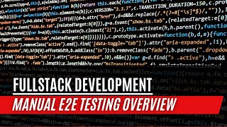 Fullstack Portfolio Project Manual E2E Testing Overview [upl. by Frost174]