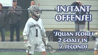 Manasquan 15 Moorestown 1  HS Boys Lacrosse  Owen McCusker 5 goals [upl. by Ardnohsed]