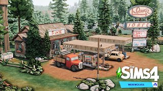 Moonwood Mill Gas Station ⛽  The Sims 4 Werewolves Speed Build No CC [upl. by Oirevlis478]