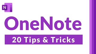 Top 20 Microsoft OneNote Tips and Tricks  How to use OneNote effectively amp be more organized [upl. by Leuqer]