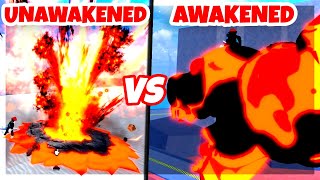 MAGMA AWAKENED VS UNAWAKENED SKILLS [upl. by Shishko851]