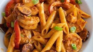 Cajun Creamy Pasta With Shrimp amp Andouille Sausage [upl. by Derte]