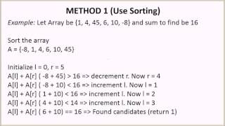 Given an array A and a number x check for pair in A with sum as x  GeeksforGeeks [upl. by Freyah]