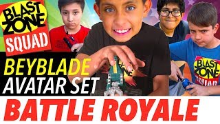 Beyblade Burst Avatar Set Battle Royale Beyblade Battle Tournament amp Giveaway [upl. by Ayyidas]