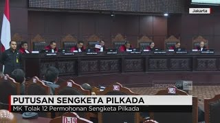 MK Tolak 12 Permohonan Sengketa Pilkada [upl. by Gloriane]