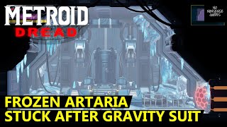 Metroid Dread Frozen Artaria  Stuck After Gravity Suit [upl. by Aelyak]