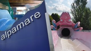 Alpamare Bad Tölz  Alle Rutschen All Water Slides Onride POV [upl. by Nivonod775]