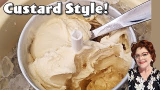 Old Fashioned Homemade Vanilla Ice Cream  Cooked Custard  Step by Step  How to Cook Tutorial [upl. by Adile214]